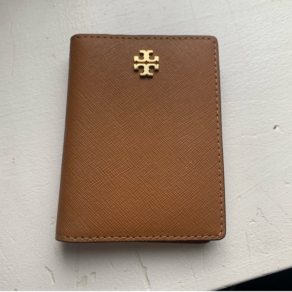 Tory Burch Gold Brown Key Card Holder